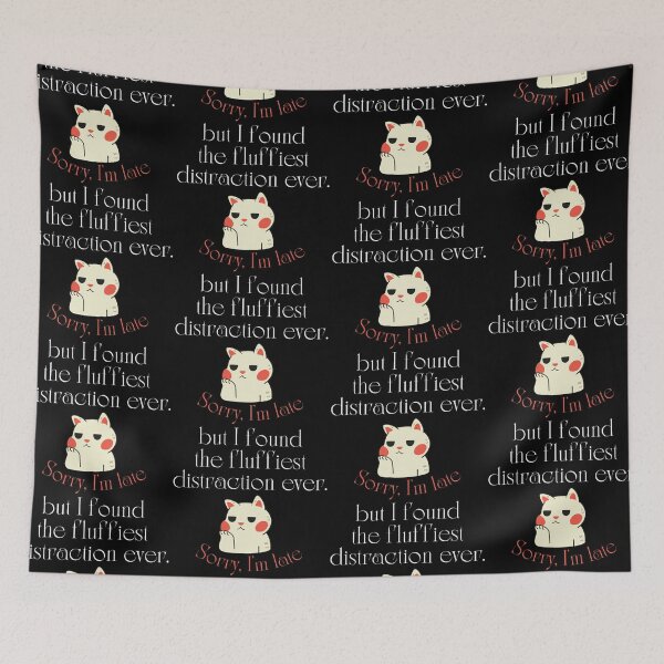 Artikelvorschau, Abgelenkt durch Katzen, die flauschigste Ablenkung aller Zeiten. entworfen und verkauft von DreamVibeShirt.