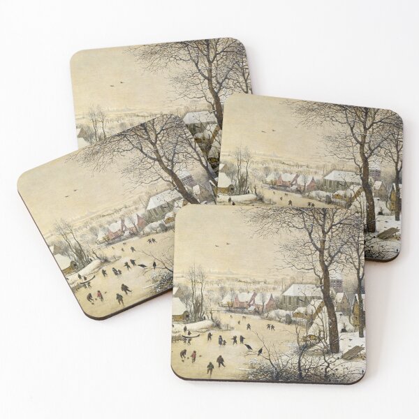 Item preview, Winter landscape with skaters and bird designed and sold by frederic Lecut.