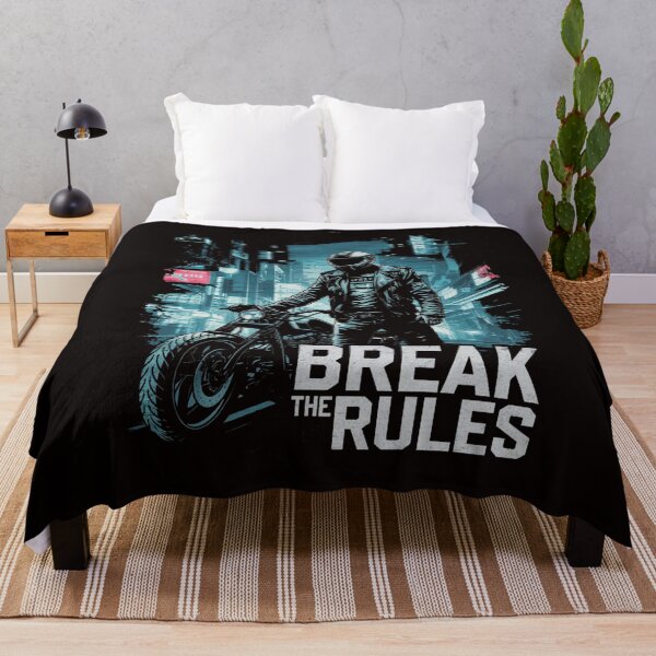 Item preview, Break The Rules Urban Biker T-Shirt designed and sold by HOMEDESIGNPRINT.