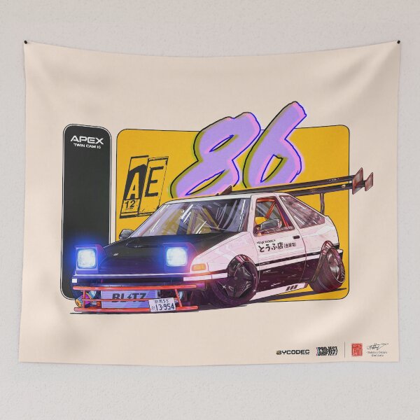 Item preview, Toyota Sprinter Trueno AE86 Illustration  designed and sold by OriginWave.