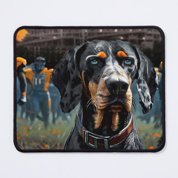 Item preview, BIG ORANGE BACKYARD - BLUETICK ON THE GUARD designed and sold by Pickle Wicked Designs.
