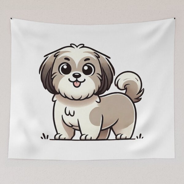 Item preview, Cute Lhasa Apso Dog designed and sold by NoelaniArt.