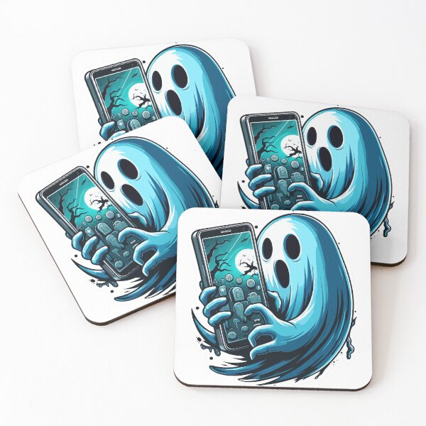 Item preview, Ghost with Smartphone - Spooky Tech Vibes designed and sold by tCreative150.