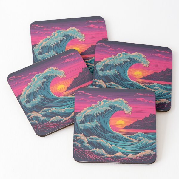 Item preview, Retro vintage stormy seas at sunset designed and sold by NicMacTees.