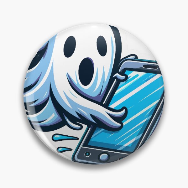 Item preview, Haunted by Tech - Ghost Using Smartphone designed and sold by tCreative150.