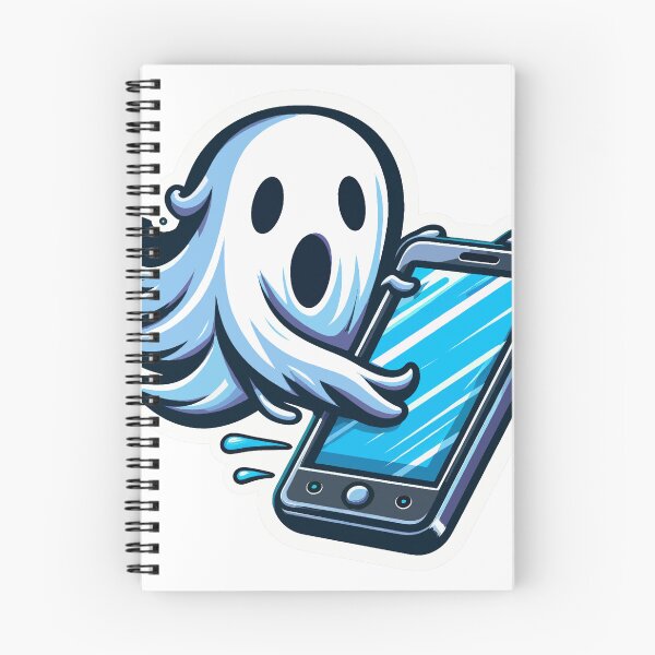 Item preview, Haunted by Tech - Ghost Using Smartphone designed and sold by tCreative150.