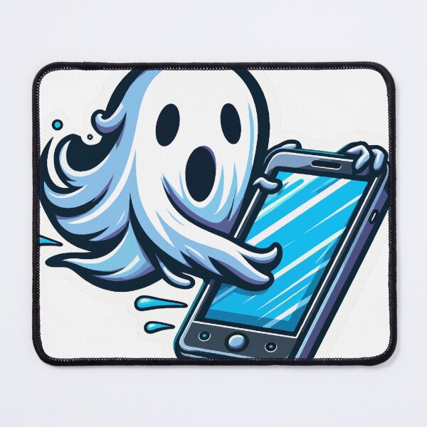 Item preview, Haunted by Tech - Ghost Using Smartphone designed and sold by tCreative150.