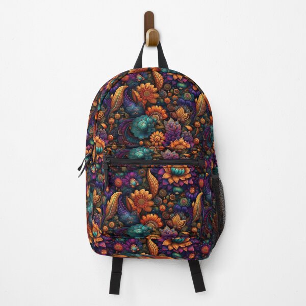 Item preview, trippy psychedelic Indian inspired colourful floral design 06 designed and sold by GeoffBeattie.