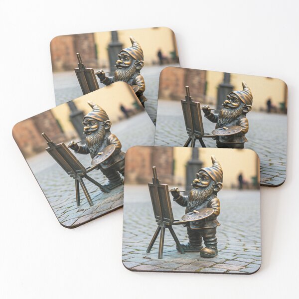 Item preview, Thinking of Wroclaw - Gnome Painting at Easel designed and sold by Purrfecta.