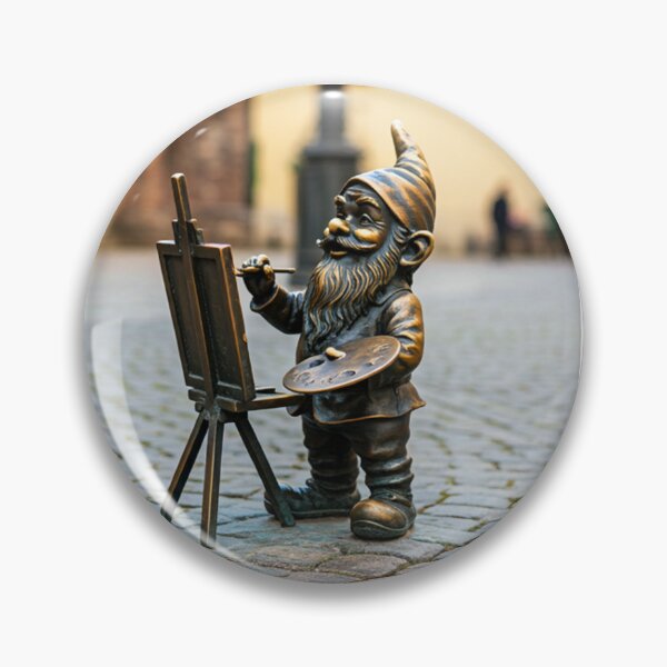 Item preview, Thinking of Wroclaw - Gnome Painting at Easel designed and sold by Purrfecta.