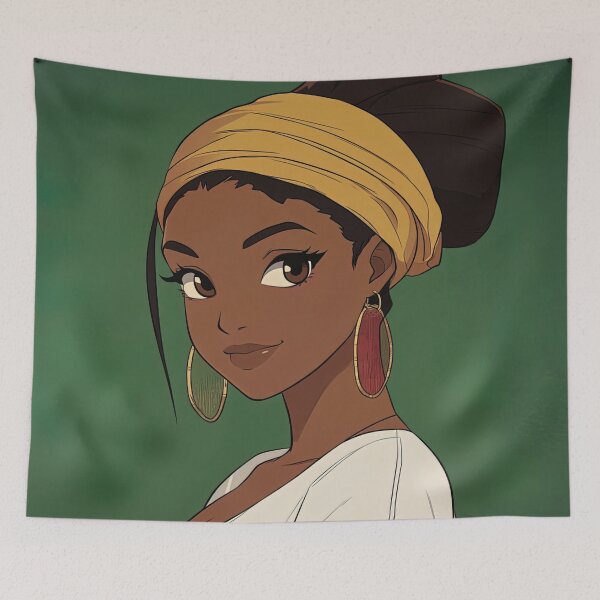 Item preview, Guyanian woman | Anime style designed and sold by ComicsFactory.