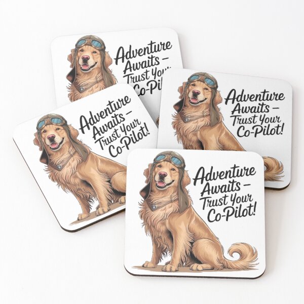 Item preview, Golden Retriever Aviator – Adventure Awaits designed and sold by Petpixy.