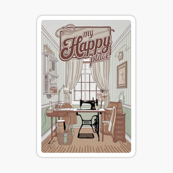 Item preview, My Happy Place- Sewing Room Design designed and sold by LyricsWear.