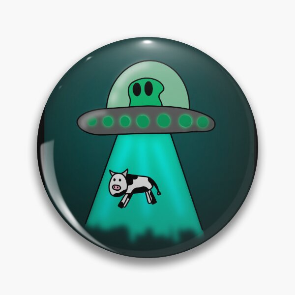 Item preview, Alien UFO with Cow designed and sold by RileyDrawsIt.