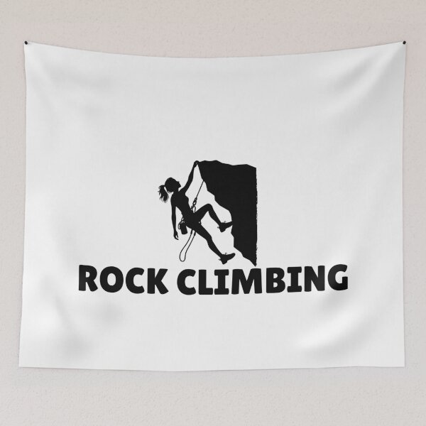 Item preview, ROCK CLIMBING (FEMALE2) - BLACK designed and sold by ArtsyCity.