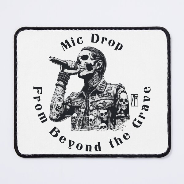Item preview, HALLOWEEN - MUSICIAN - Mic Drop From Beyond the Grave - 2 designed and sold by ArtProjectShop.