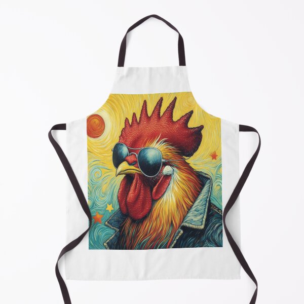 Item preview, Van .Gogh Rooster Wearing Sunglasses Retro Vintage Tee designed and sold by VISIONSTURME.