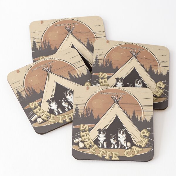 Item preview, Camping Shelties designed and sold by canineedaus.