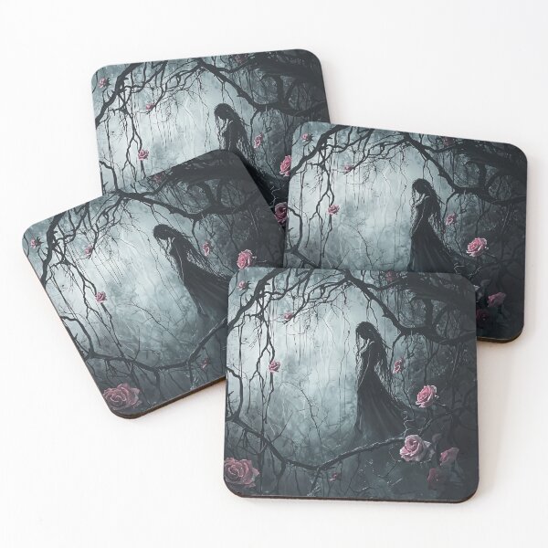 Item preview, Ensnared in Elegance: A Maiden Among Thorned Roses designed and sold by oanaunciuleanu.