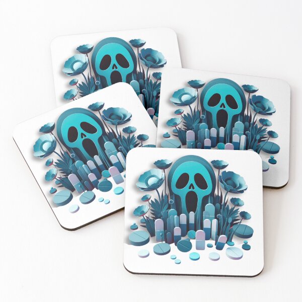 Item preview, Surreal Addiction Horror Poppy Opiate Drugs Pills Poppies Skull, Muerte Cemetery  designed and sold by SomniferumWars.