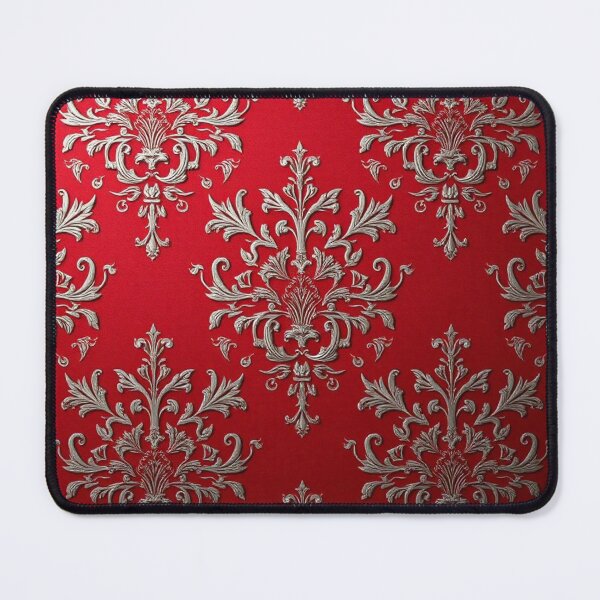 Item preview, Red & Silver Ombre Damask designed and sold by DesignsByPrnces.