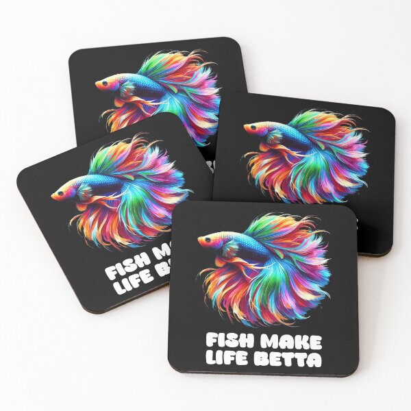 Item preview, Fish Make Life Betta - Vibrant Betta Fish for Betta Lovers designed and sold by Victor Shadehorn.