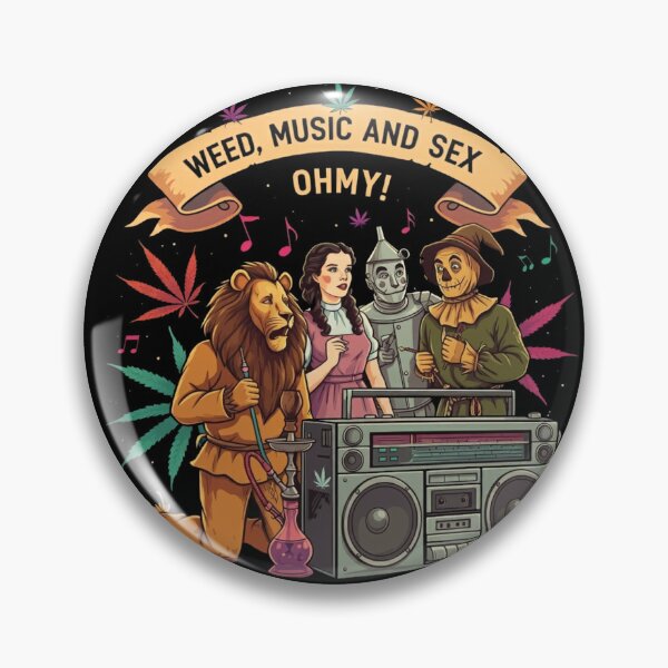 Item preview, Weed, Music, and Sex Oh My - Funny Marijuana designed and sold by JLEmporium.