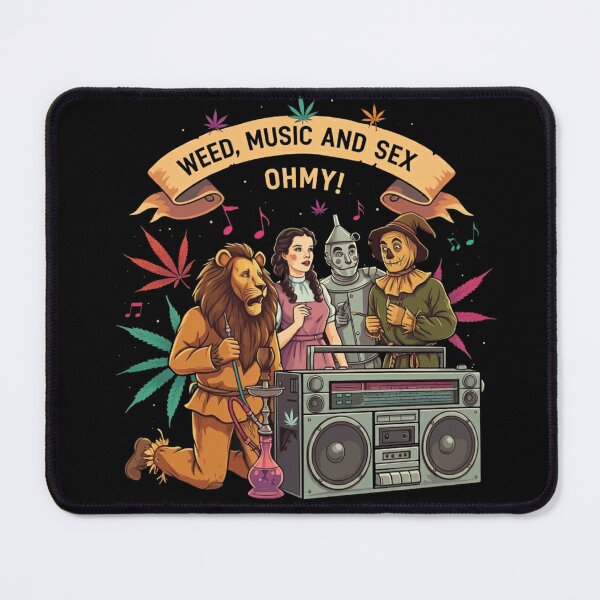 Item preview, Weed, Music, and Sex Oh My - Funny Marijuana designed and sold by JLEmporium.