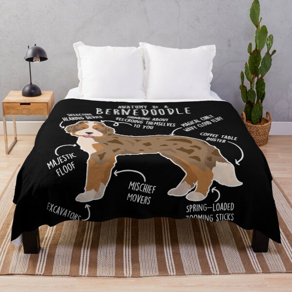 Item preview, Chocolate Merle Bernedoodle Dog Anatomy designed and sold by Clara Hollins.