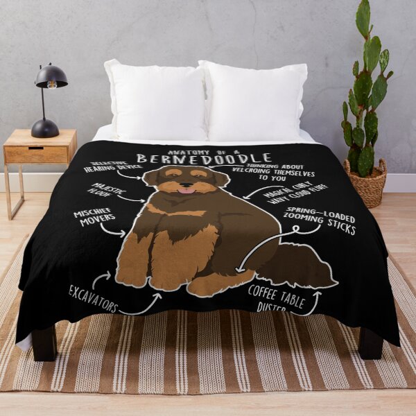 Item preview, Chocolate Phantom Bernedoodle Dog Anatomy designed and sold by Clara Hollins.