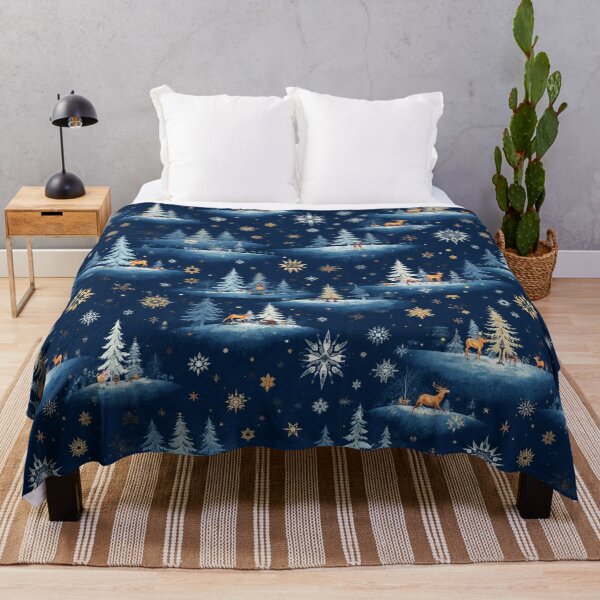 Item preview, Holiday Toile, Trees Deer and Snowflakes designed and sold by Marymarice.