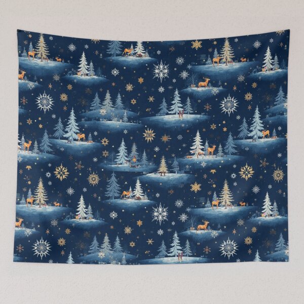 Item preview, Holiday Toile, Trees Deer and Snowflakes  designed and sold by Marymarice.