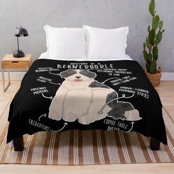 Item preview, Bernedoodle Parti Black Merle Dog Anatomy designed and sold by Clara Hollins.