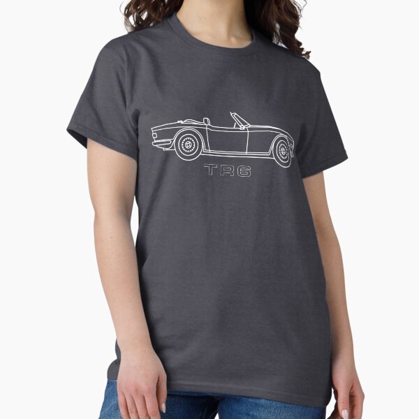 Triumph TR6 Line Drawing Outline - Classic British Sports Car Classic T-Shirt
