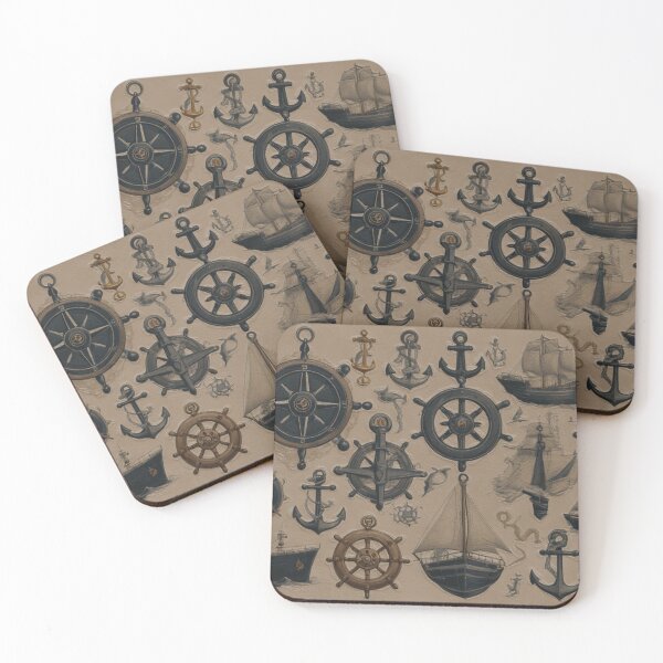 Item preview, My Nautical Collection - Ships, Anchors and Compass designed and sold by NaturePrints.