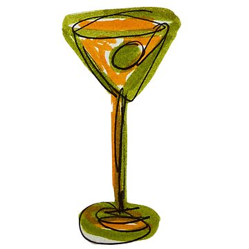 Artwork thumbnail, Funky Green Wine Glass by livebrave3