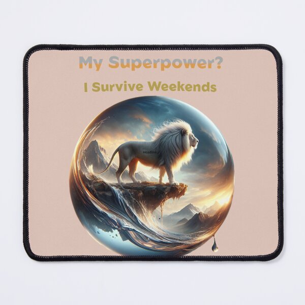 Item preview, lion reflection with quote my power designed and sold by ZhanaChicBrandy.