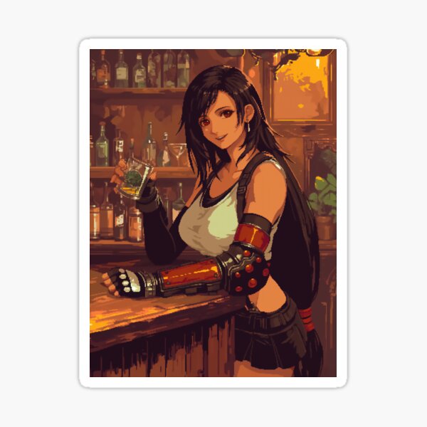 Item preview, Tifa Pixel Art designed and sold by SchellStation.