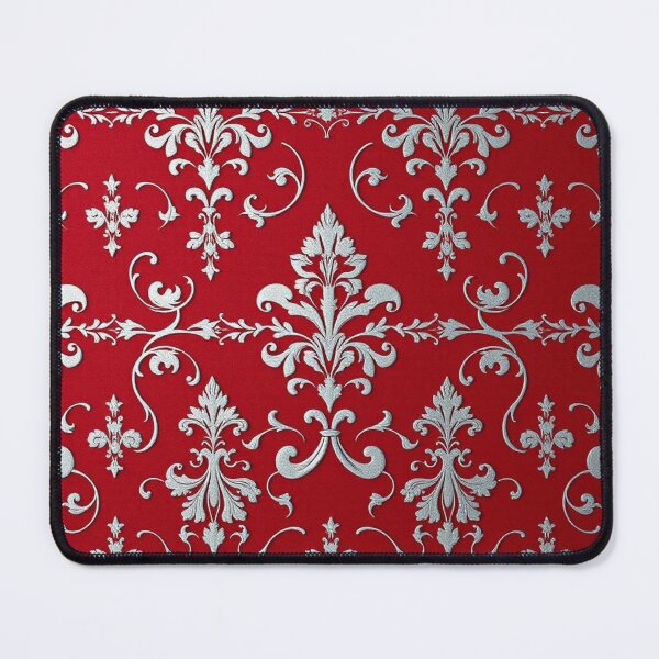 Item preview, Red & Silver Ombre Damask designed and sold by DesignsByPrnces.