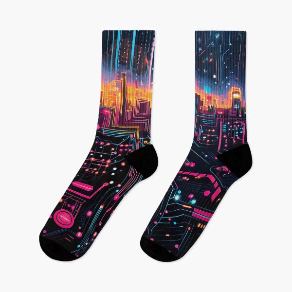 Item preview, Neon Circuit City: Futuristic Digital Metropolis designed and sold by Studio Axis.