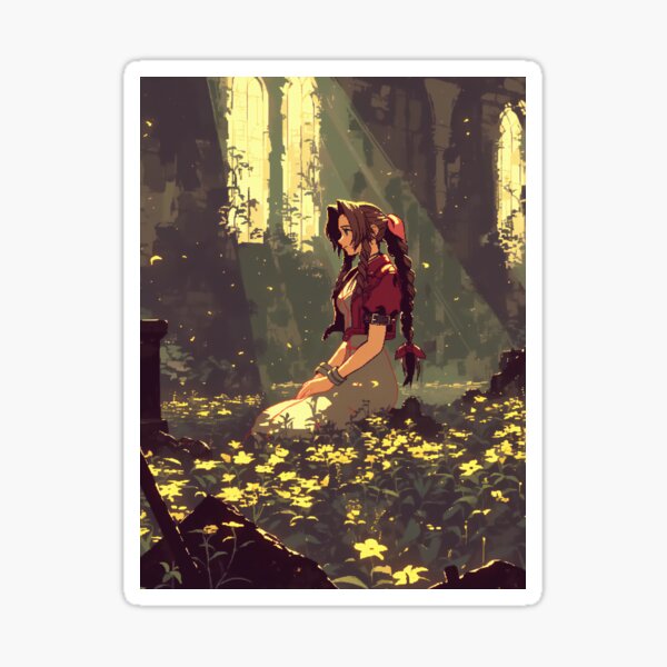 Item preview, Aerith Pixel Art designed and sold by SchellStation.