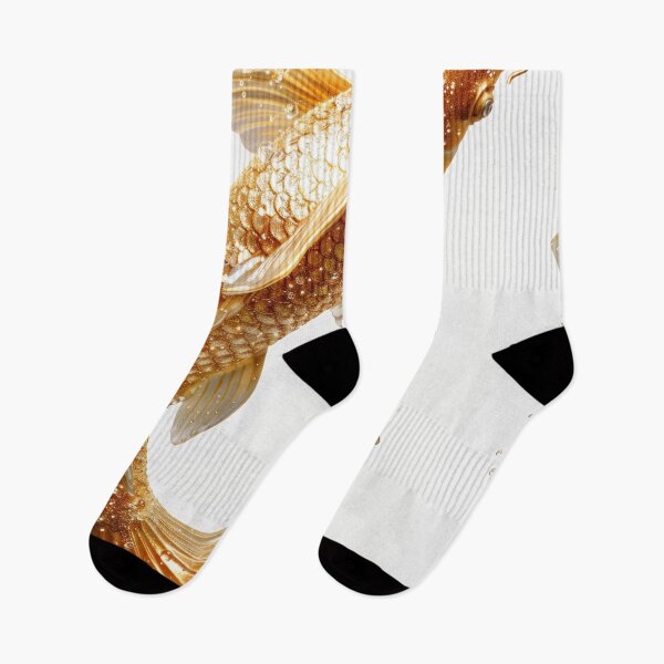 Item preview, Golden Koi Fish on White Background, Symbol of Prosperity designed and sold by Piotrek0001.
