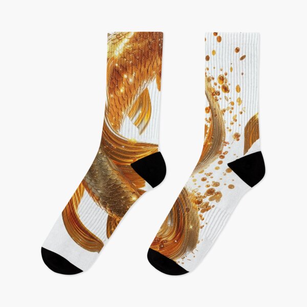 Item preview, Golden Koi Fish on White Background, Symbol of Prosperity designed and sold by Piotrek0001.