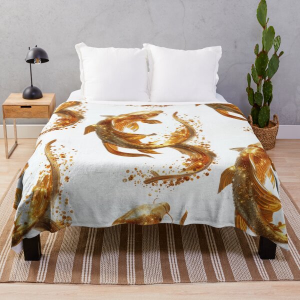 Item preview, Golden Koi Fish on White Background, Symbol of Prosperity designed and sold by Piotrek0001.