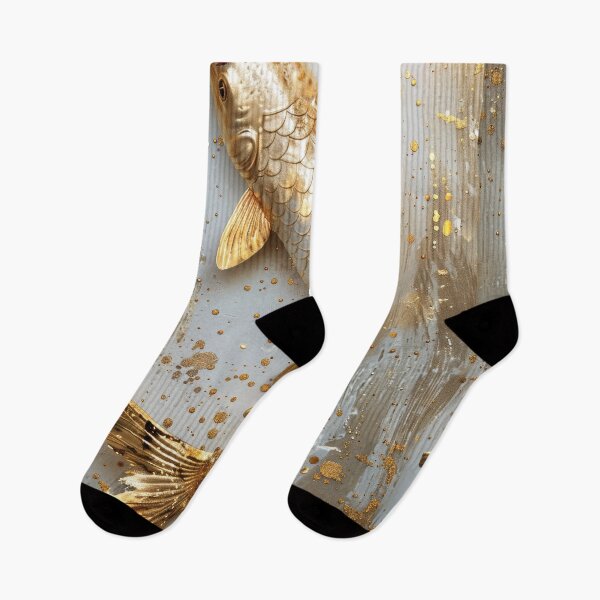 Item preview, Golden Koi Fish on White Background, Symbol of Prosperity designed and sold by Piotrek0001.