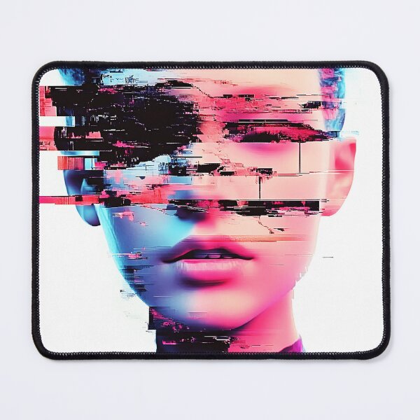 Item preview, Digital Glitch Portrait: Futuristic Face in Fragments designed and sold by Studio Axis.