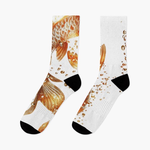 Item preview, Golden Koi Fish on White Background, Symbol of Prosperity designed and sold by Piotrek0001.