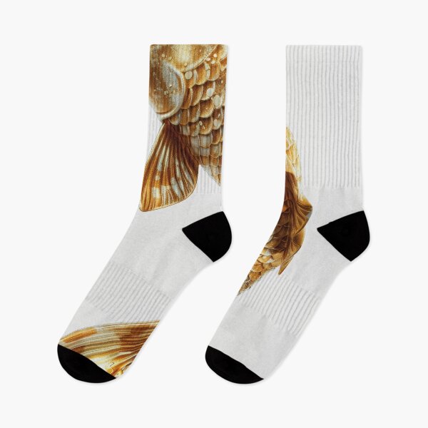 Item preview, Golden Koi Fish on White Background, Symbol of Prosperity designed and sold by Piotrek0001.
