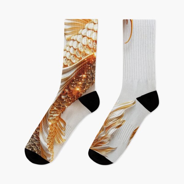 Item preview, Golden Koi Fish on White Background, Symbol of Prosperity designed and sold by Piotrek0001.