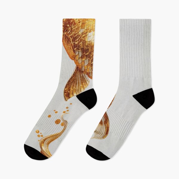 Item preview, Golden Koi Fish on White Background, Symbol of Prosperity designed and sold by Piotrek0001.